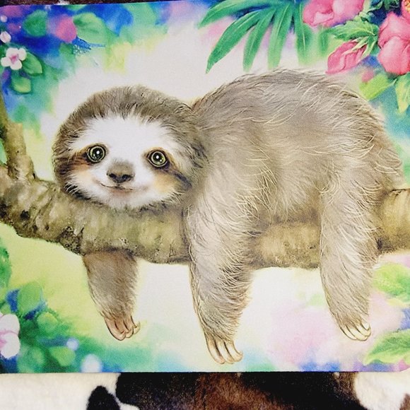 Sloth In A Tree Computer Non Slip Custom Mouse Pad Handmade - Picture 3 of 3